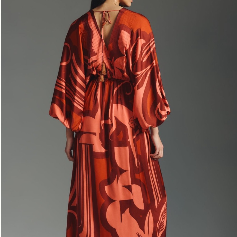 Winter in Hawaii wear Eugenia Fernandez isola V-Neck Maxi Dress - Picture 8 of 8